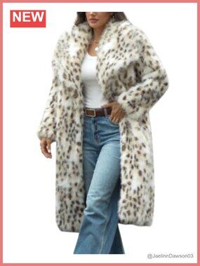 Faux Fur Long Coat Winter Fluffy Fur Jacket